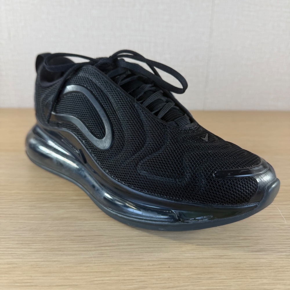 Nike Air Max 720 Triple Black GS Sneakers Youth 5.5Y Womens 7 AQ3196-006